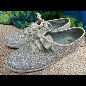 Kate Spade glitter cream Keds shoes